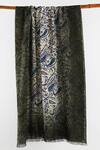 Buy_Pashma_White Printed Silk Cashmere Dip Dyed Scarf _at_Aza_Fashions