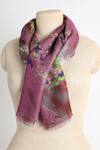 Buy_Pashma_Purple Printed Silk Cashmere Linen Scarf _at_Aza_Fashions