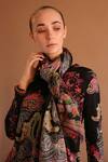Buy_Pashma_Black Printed Silk Cashmere Scarf _at_Aza_Fashions