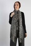 Pashma Black Printed Silk Cashmere Animal Scarf Online at Aza Fashions Pashma_Black Printed Silk Cashmere Animal Scarf _Online_at_Aza_Fashions