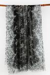 Buy_Pashma_Black Printed Silk Cashmere Floral Scarf _at_Aza_Fashions