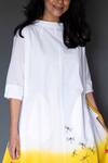 Shop_Taika By Poonam Bhagat_White Voile Round Embroidered With Inner _at_Aza_Fashions