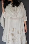 Shop_Taika By Poonam Bhagat_Off White Chanderi Embroidered Kurta Pant Set _at_Aza_Fashions