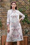 Buy_Soul Space by Vandana Lohia_White Organic Cotton Dress_at_Aza_Fashions