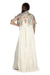 Shop_Samant Chauhan_White Silk Lining Embroidery High Gown _at_Aza_Fashions