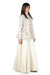 Samant Chauhan_White Silk Lining Embroidery High Jacket With Pants _Online_at_Aza_Fashions