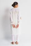 Shop_Sitaraa_White Mulmul Kurta V Neck Inner Scoop Embroidered Set _at_Aza_Fashions