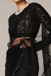 Buy Siddartha Tytler Black Net Round Embellished Saree With Blouse Online at Aza Fashions Buy_Siddartha Tytler_Black Net Round Embellished Saree With Blouse _Online_at_Aza_Fashions