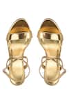 Shop_Sephyr_Gold Cross Strap Heels _at_Aza_Fashions