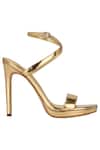 Sephyr_Gold Cross Strap Heels _Online_at_Aza_Fashions