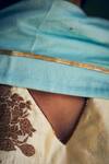 Shorshe Clothing_Blue Chanderi Dupatta_Online_at_Aza_Fashions