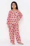 Buy_Knitting Doodles_Pink 100% Cotton Print Abstract Strawberry Night Suit _at_Aza_Fashions