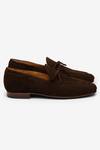 Bridlen_Brown Tassel Suede Loafers  _Online_at_Aza_Fashions