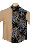 Buy_The Blue Morphology_Brown Floral Printed Shirt  _at_Aza_Fashions