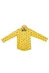 Shop_The Blue Morphology_Yellow Bird Print Shirt For Boys_at_Aza_Fashions