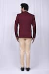 Shop_Aryavir Malhotra_Maroon Quilted Plain Coat And Pant Set_at_Aza_Fashions