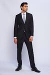 Shop_Tisa - Men_Black Striped Blazer _at_Aza_Fashions