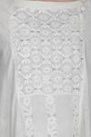 Sufia_White Cotton With Lurex Chikankari Hand Embroidered Kurta_at_Aza_Fashions