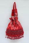 Buy_EENA_Red Embroidered Fringe Potli Bag_at_Aza_Fashions