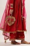 Buy_Heena Kochhar_Red Mashroo Chanderi Anarkali Set_Online_at_Aza_Fashions