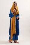 Buy_Heena Kochhar_Blue Mashroo Embroidered Kurta Salwar Set_at_Aza_Fashions