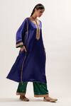 Buy_Heena Kochhar_Blue Mashroo Embroidered Kurta Salwar Set_at_Aza_Fashions