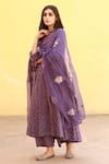 Shop_Gulabo Jaipur_Purple Cotton Printed Floral Scoop Neck Anarkali Set _Online_at_Aza_Fashions