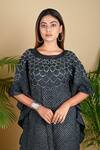 Buy Dyelogue Black Mulberry Silk Round Asymmetric Hem Bandhani Kurta Online at Aza Fashions Buy_Dyelogue_Black Mulberry Silk Round Asymmetric Hem Bandhani Kurta _Online_at_Aza_Fashions
