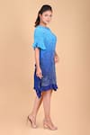 Dyelogue Blue Mulbery Silk Round Bandhani Dress Online at Aza Fashions Dyelogue_Blue Mulbery Silk Round Bandhani Dress _Online_at_Aza_Fashions