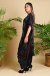 Buy Dyelogue Black Gajji Silk Round Bandhani Kurta Online at Aza Fashions Buy_Dyelogue_Black Gajji Silk Round Bandhani Kurta _Online_at_Aza_Fashions