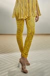Surily G_Yellow Floral Chanderi Pant  _Online_at_Aza_Fashions