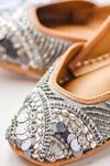 Buy_Jutti Express_Gray Embroidered Grey Juttis _at_Aza_Fashions