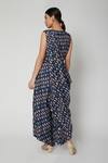 Shop_SVA by Sonam & Paras Modi_Blue Russian Silk Draped Jumpsuit_at_Aza_Fashions