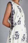 Buy_Sva By Sonam & Paras Modi_White Georgette Draped Geometric Print Kurta And Pant Set_Online_at_Aza_Fashions