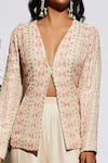 Buy_Sva By Sonam & Paras Modi_Beige Silk Embellished Jacket With Sharara Pant_Online_at_Aza_Fashions