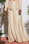 Shop_Sva By Sonam & Paras Modi_Beige Silk Embellished Jacket With Sharara Pant_Online_at_Aza_Fashions