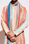 Buy_SVA by Sonam & Paras Modi_Multi Color Chanderi Stripe Dupatta_Online_at_Aza_Fashions