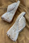 Buy_Shiveen Shiveen_Grey Embroidery Svetah Mayura Wedges _at_Aza_Fashions
