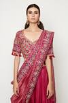 Buy_Swati Vijaivargie_Maroon Silk Embroidered Bridal Lehenga Set _Online_at_Aza_Fashions