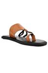 Sko_Brown Toe Ring Slippers _Online_at_Aza_Fashions