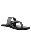 SKO_Grey V Strap Cushioned Slippers _Online_at_Aza_Fashions