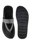 Shop_SKO_Grey V Strap Cushioned Slippers _at_Aza_Fashions