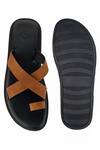 Shop_Sko_Orange Cross Strap Toe Ring Slippers _at_Aza_Fashions
