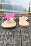 Sandalwali_Pink Beads Embroidered Starfish Sandals _Online_at_Aza_Fashions