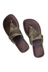 Shop_SANDALWALI_Brown Handmade Recycled Ted Sandals  _at_Aza_Fashions