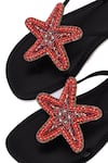 Buy_Sandalwali_Red Lucy Beaded Starfish Sandals_Online_at_Aza_Fashions