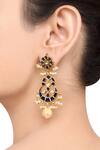 Buy_Tribe Amrapali_Gold Plated Stones Handcrafted Earrings_at_Aza_Fashions