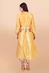Shop_Jajobaa_Beige Modal Satin Printed Kurta And Dhoti Pant Set_at_Aza_Fashions