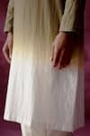 Buy_Pouli Pret_Green 100% Cotton Ombre Dyed Kurta _Online_at_Aza_Fashions