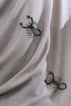 Shop_Taroob_Cashmere Scorpion Hand Embroidered Scarf_Online_at_Aza_Fashions